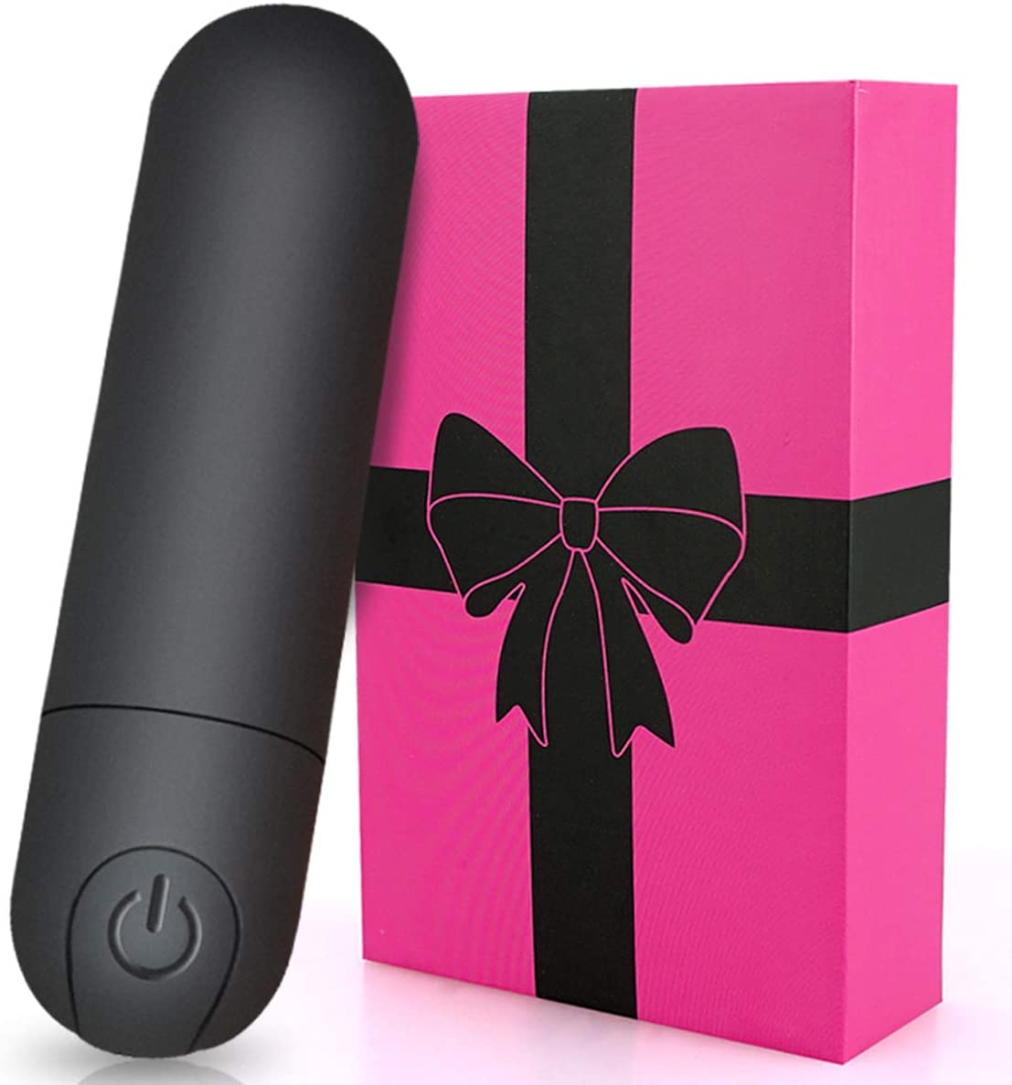 G Spot Bullet Dildo Vibrator Nipple Clitoris Stimulator USB Rechargeable for Travel 10 Modes Portable Waterproof Mini Orgasm Vaginal Anal Massager Adult Sex Toys for WomenBlack
